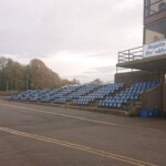 Grandstand Grandstand next to the bar and parking area